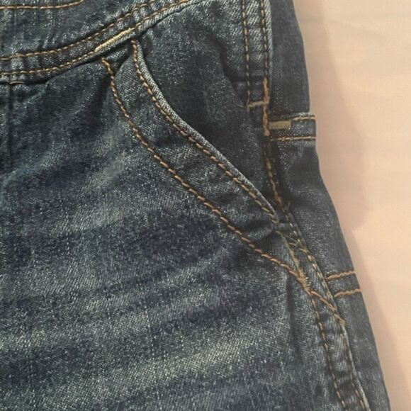 Like NEW 24 month Osh Gish Bgosh denim knit like overalls - Picture 4 of 16